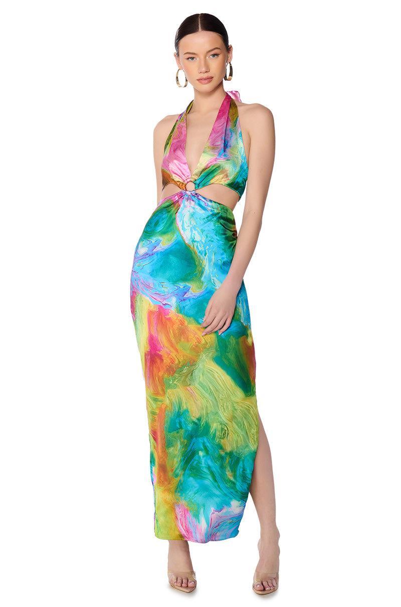 FREE SPIRIT SATIN MAXI DRESS Product Image