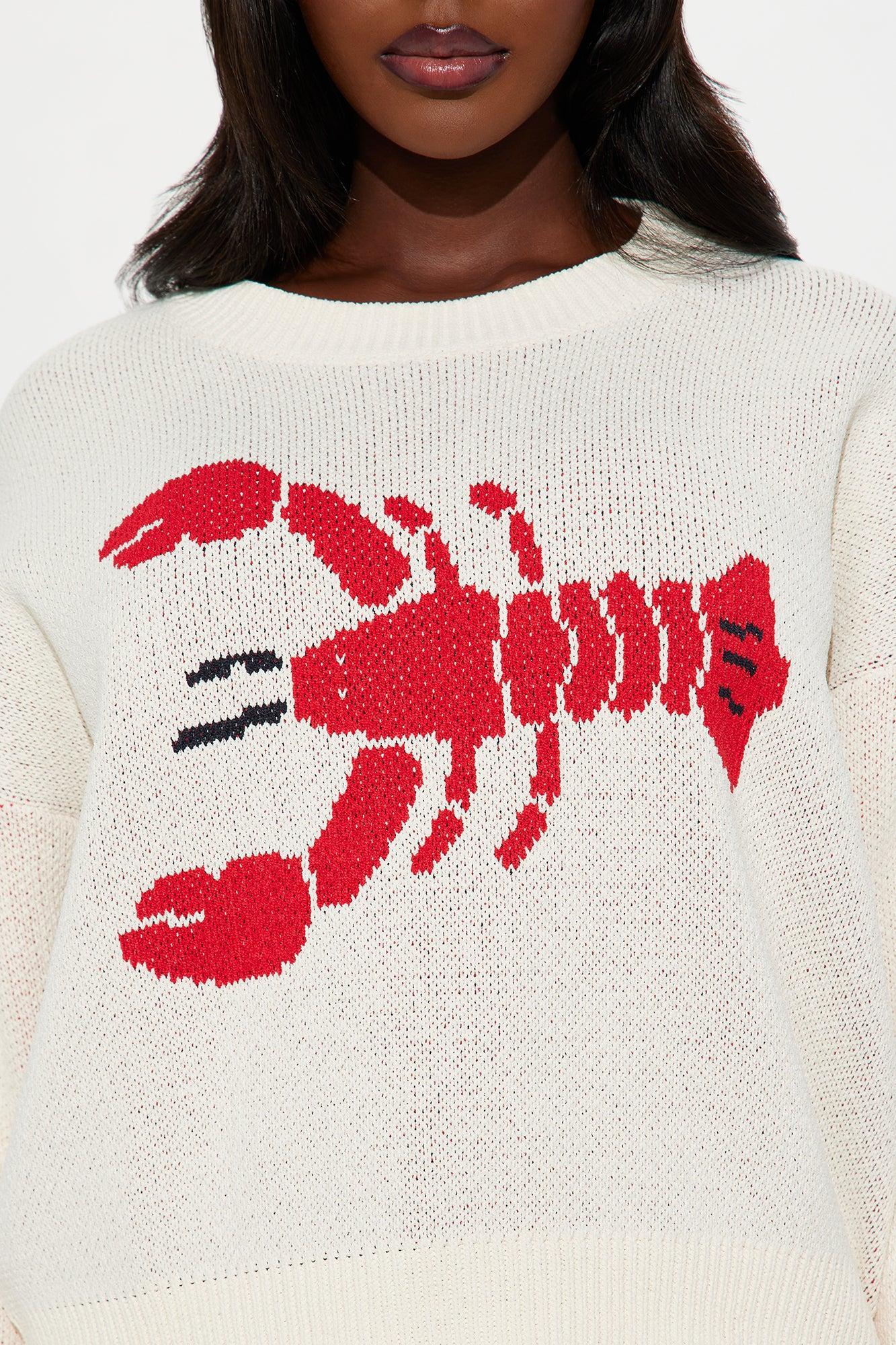 Nantucket Nights Lobster Sweater - Cream/combo Product Image