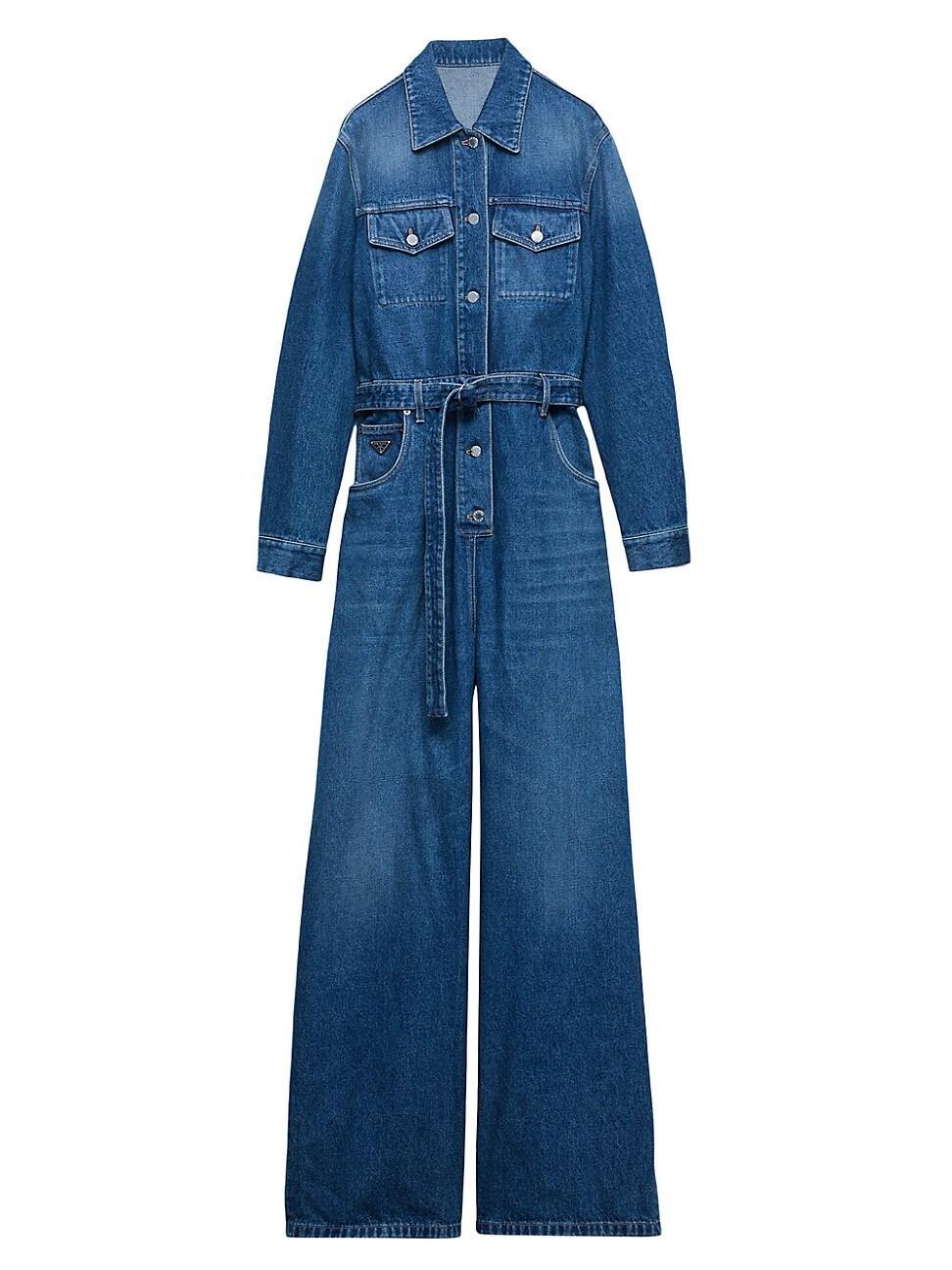 Womens Denim Jumpsuit Product Image