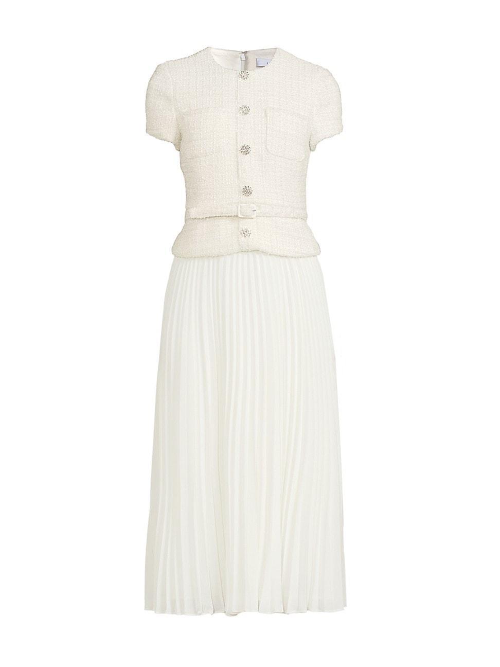Womens Pamela Pieced Tweed Midi-Dress Product Image
