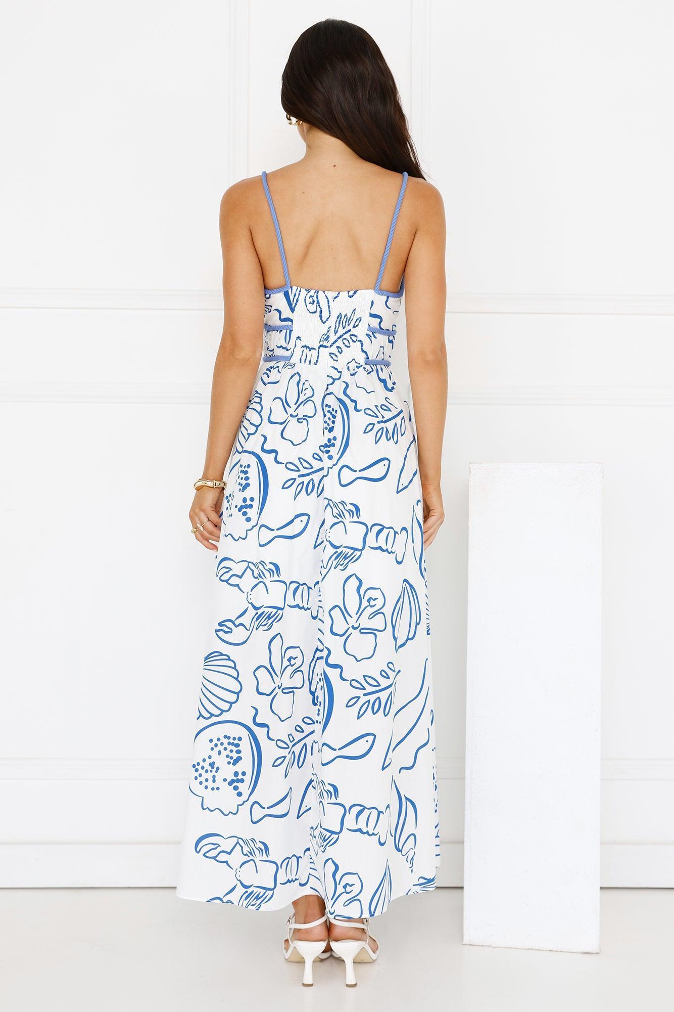 Seashell Glow Maxi Dress White Product Image