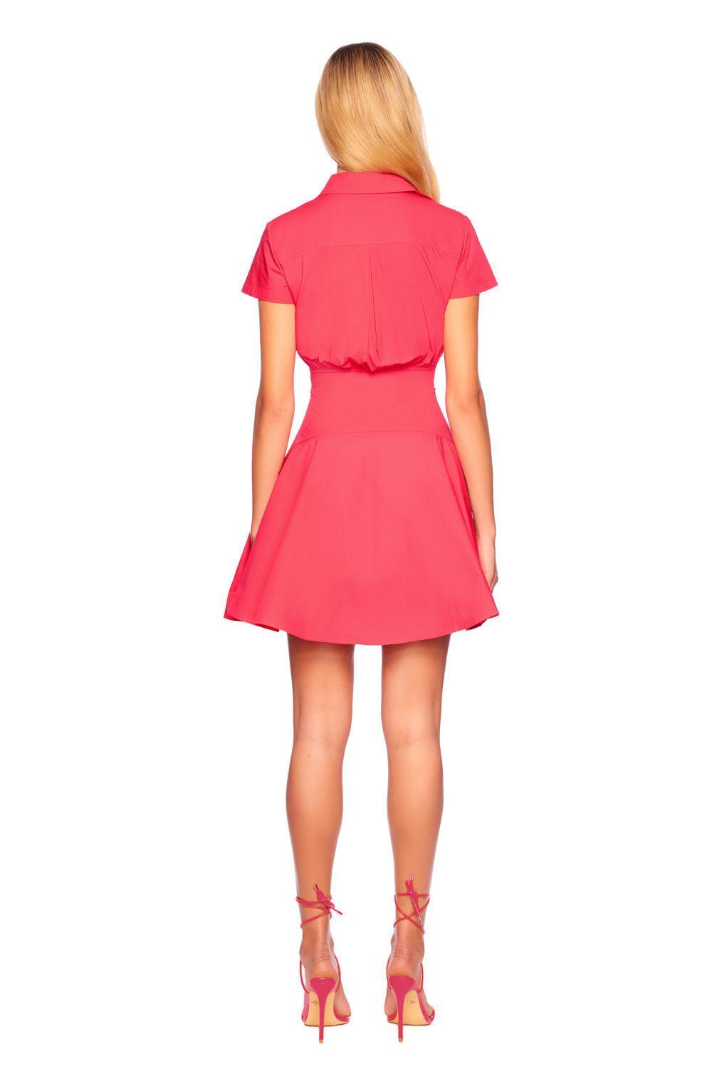 Poplin Shirt Dress- Framboise Product Image