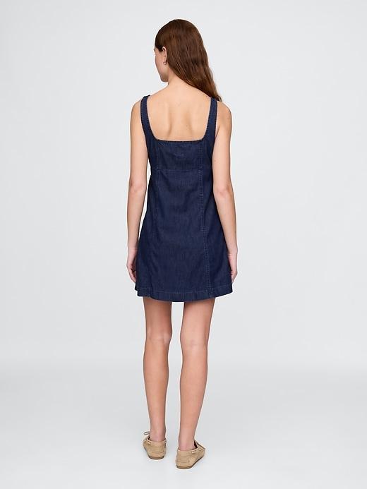 UltraSoft Denim Square-Neck Mini Dress Product Image