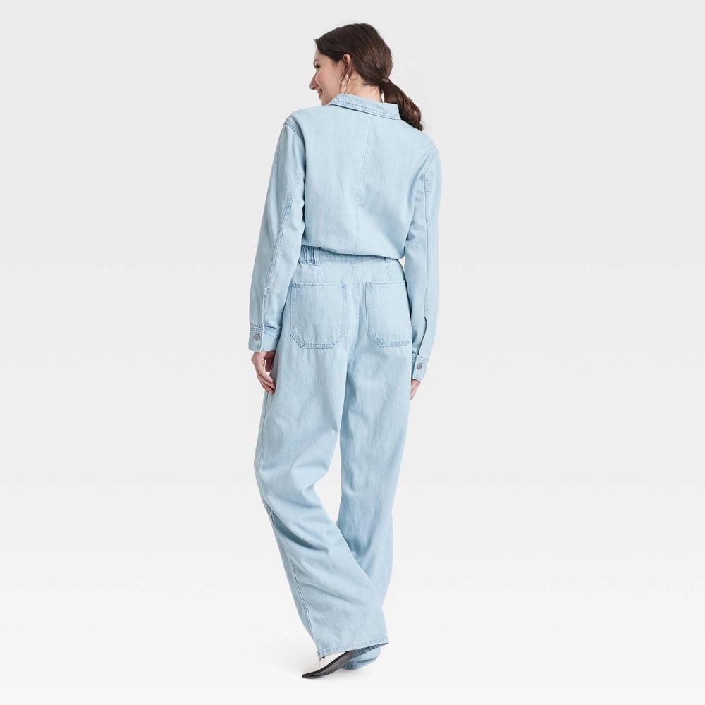 Womens Baggy Jumpsuit - Universal Thread Light Wash 10: Front & Back Pockets, Belt Loops Product Image