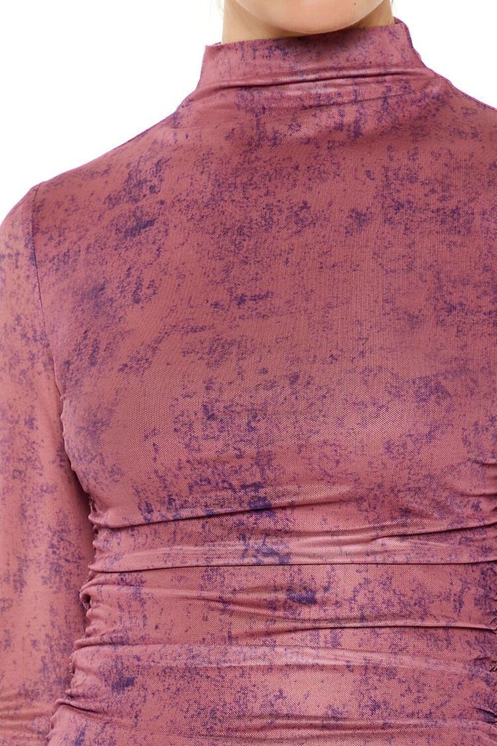 Abstract Ruched Turtleneck Top | Forever 21 Product Image