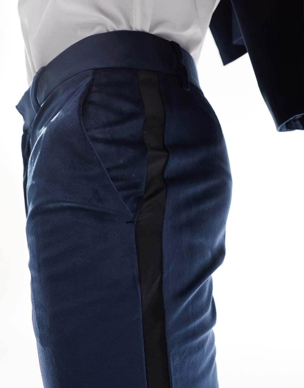 ASOS DESIGN slim tuxedo suit pants Product Image