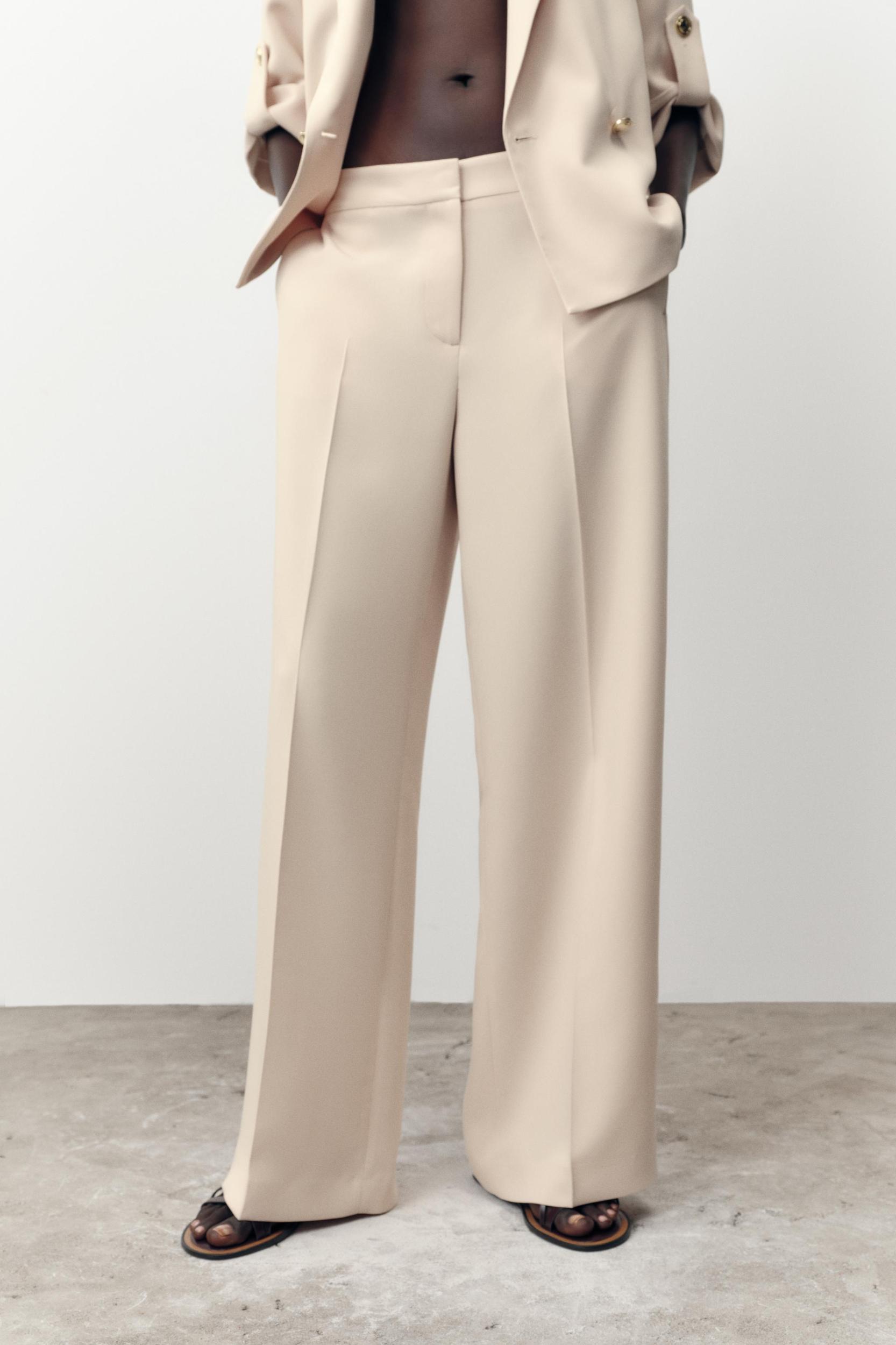 HIGH-WAISTED STRAIGHT LEG PANTS Product Image