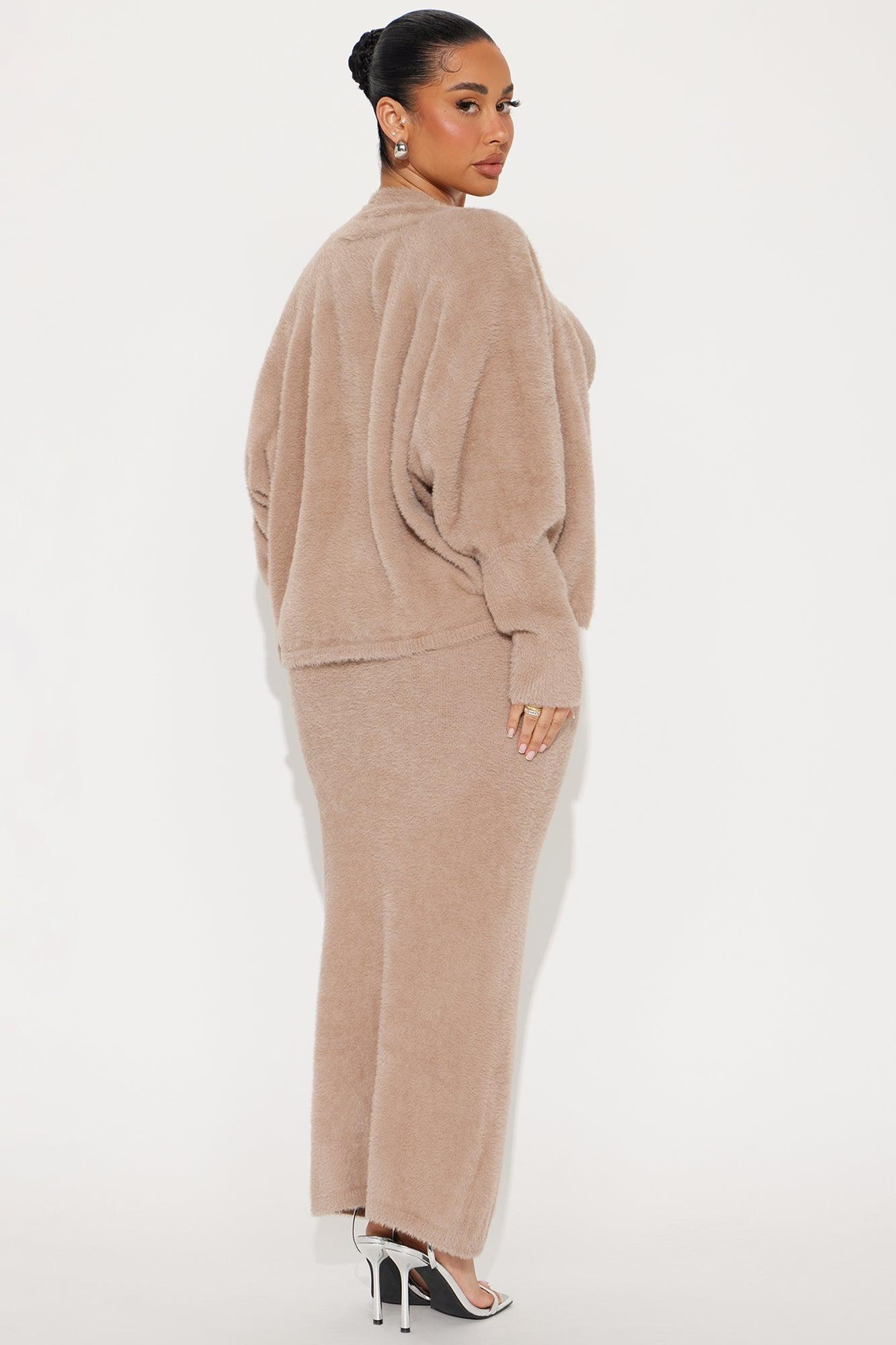 Staying Cozy Maxi Dress Set - Mocha Product Image