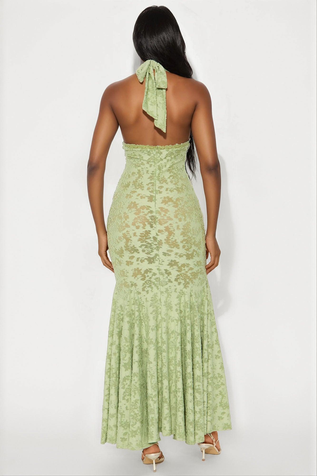Brielle Lace Maxi Dress - Sage Product Image