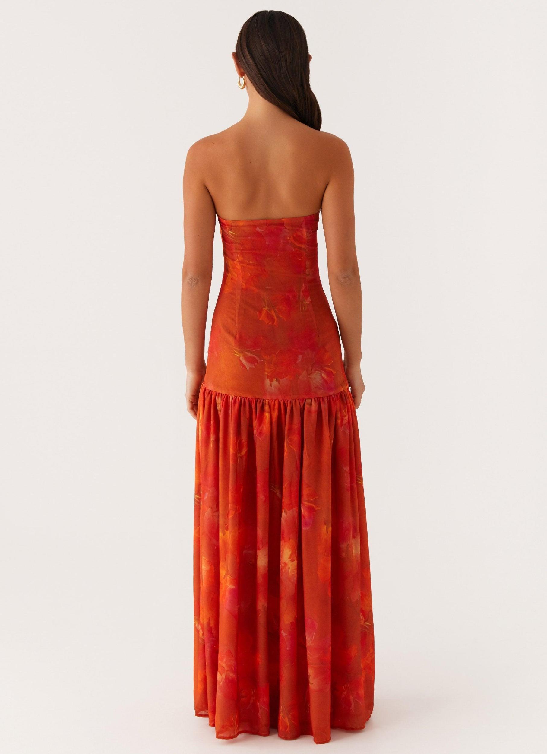 Eden Strapless Maxi Dress - Amber Product Image
