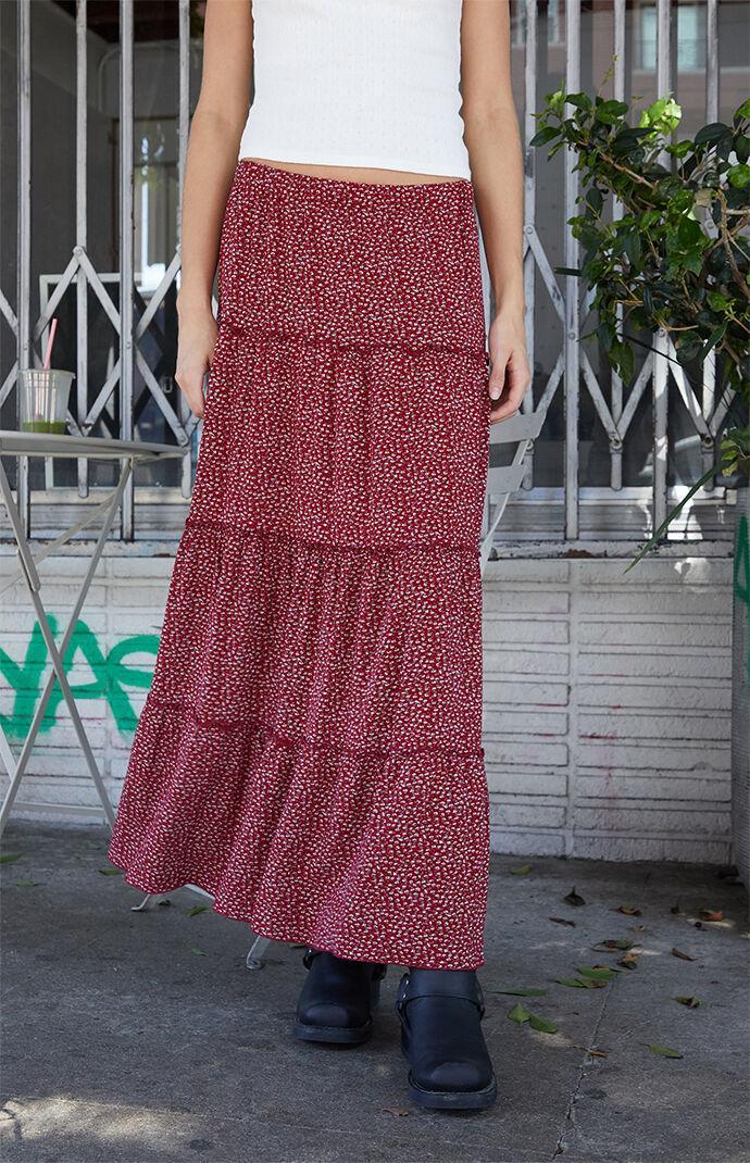John Galt Women's Floral Izzy Tiered Maxi Skirt Product Image