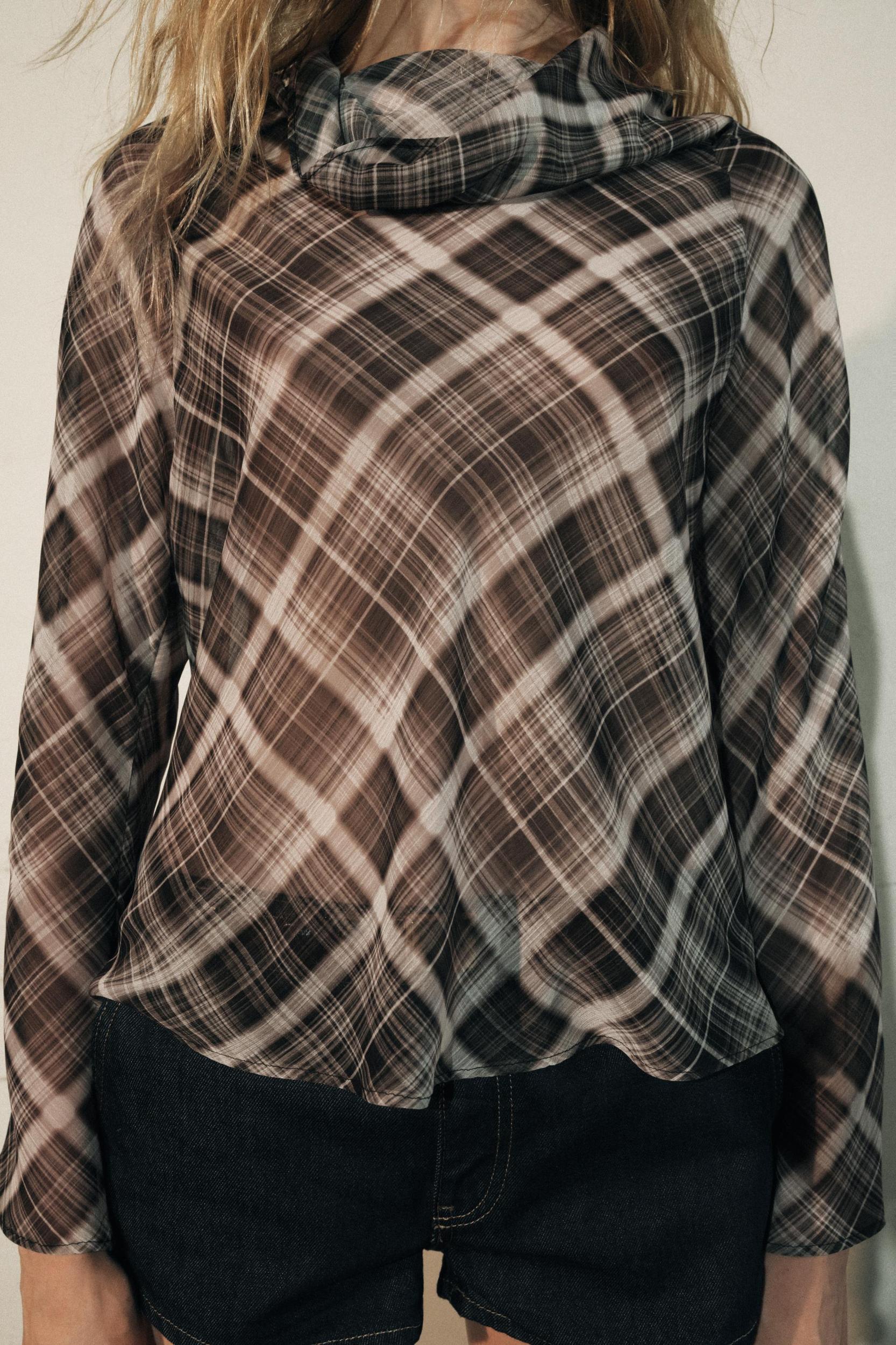 PRINTED DRAPED TOP ZW COLLECTION Product Image