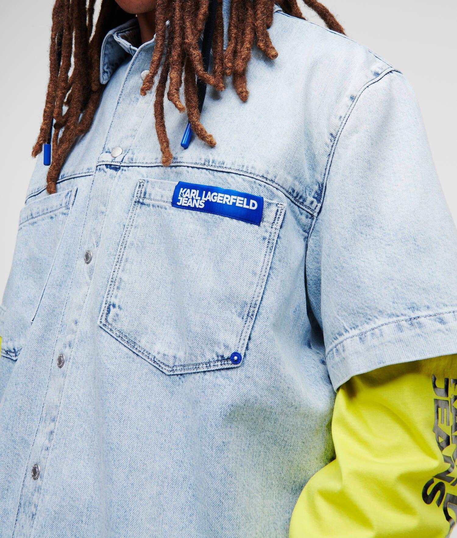 KLJ SHORT-SLEEVED DENIM SHIRT Product Image