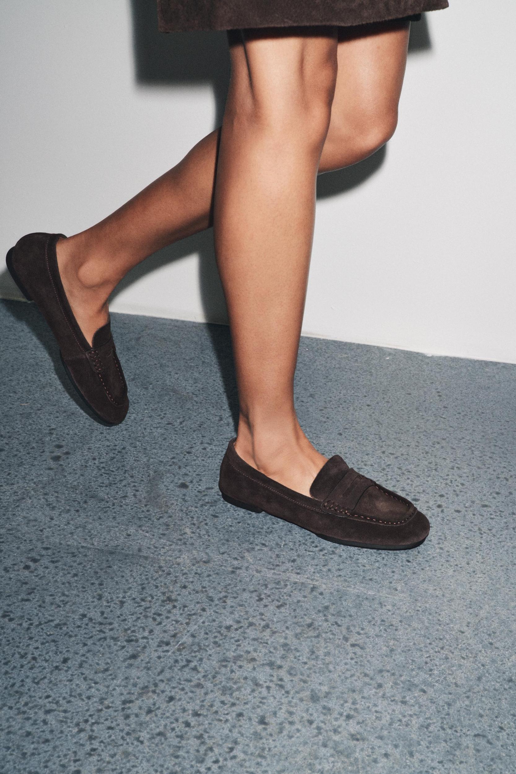 SPLIT LEATHER LOAFERS Product Image