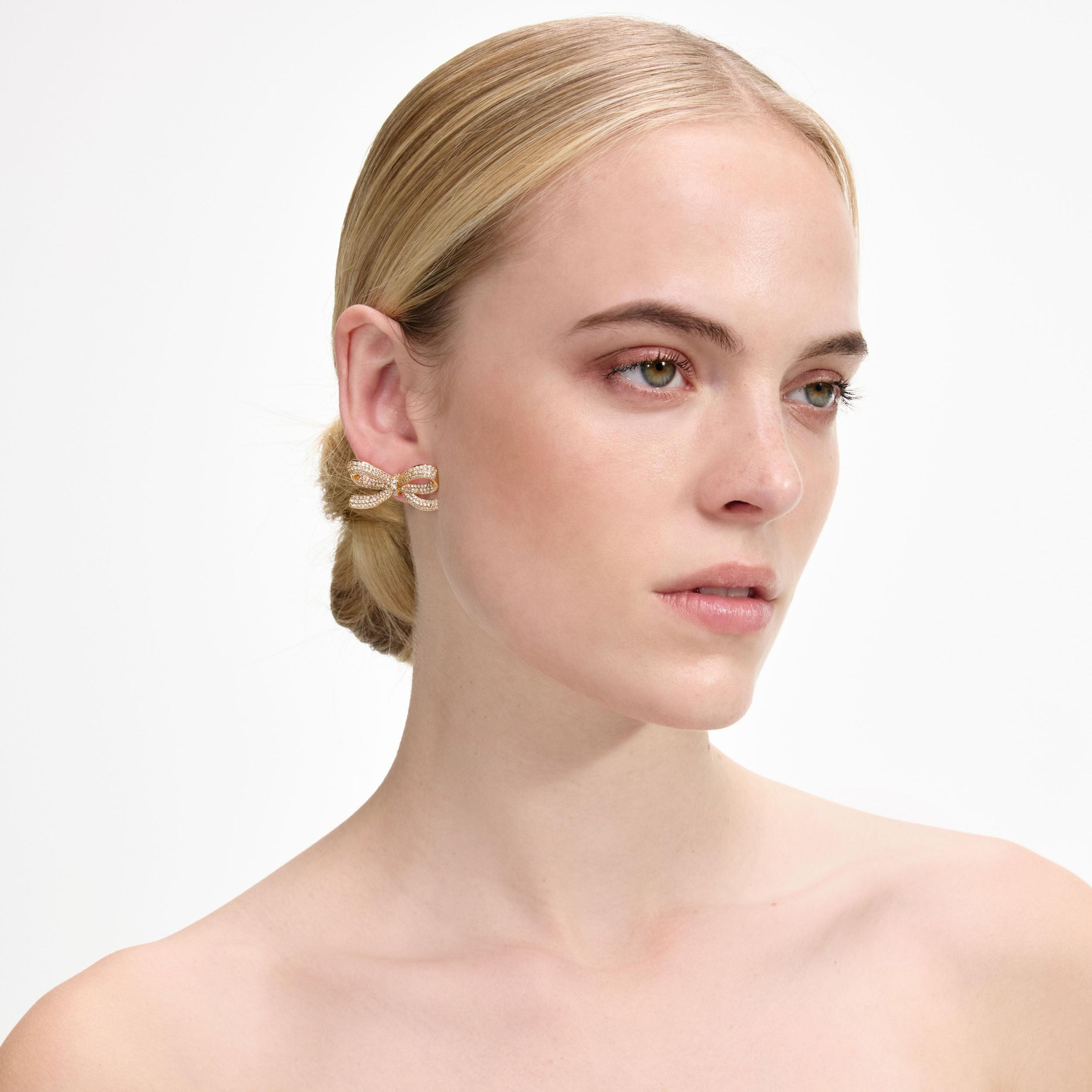 Gold Bow Earrings Product Image