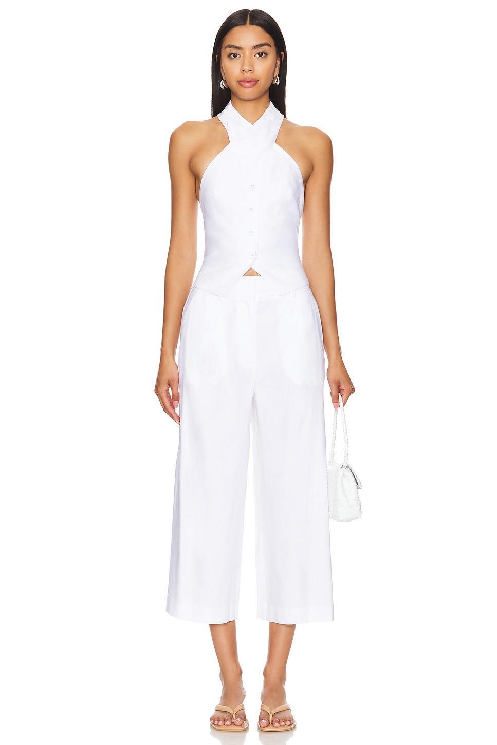 Solid Linen Pant MILLY Product Image