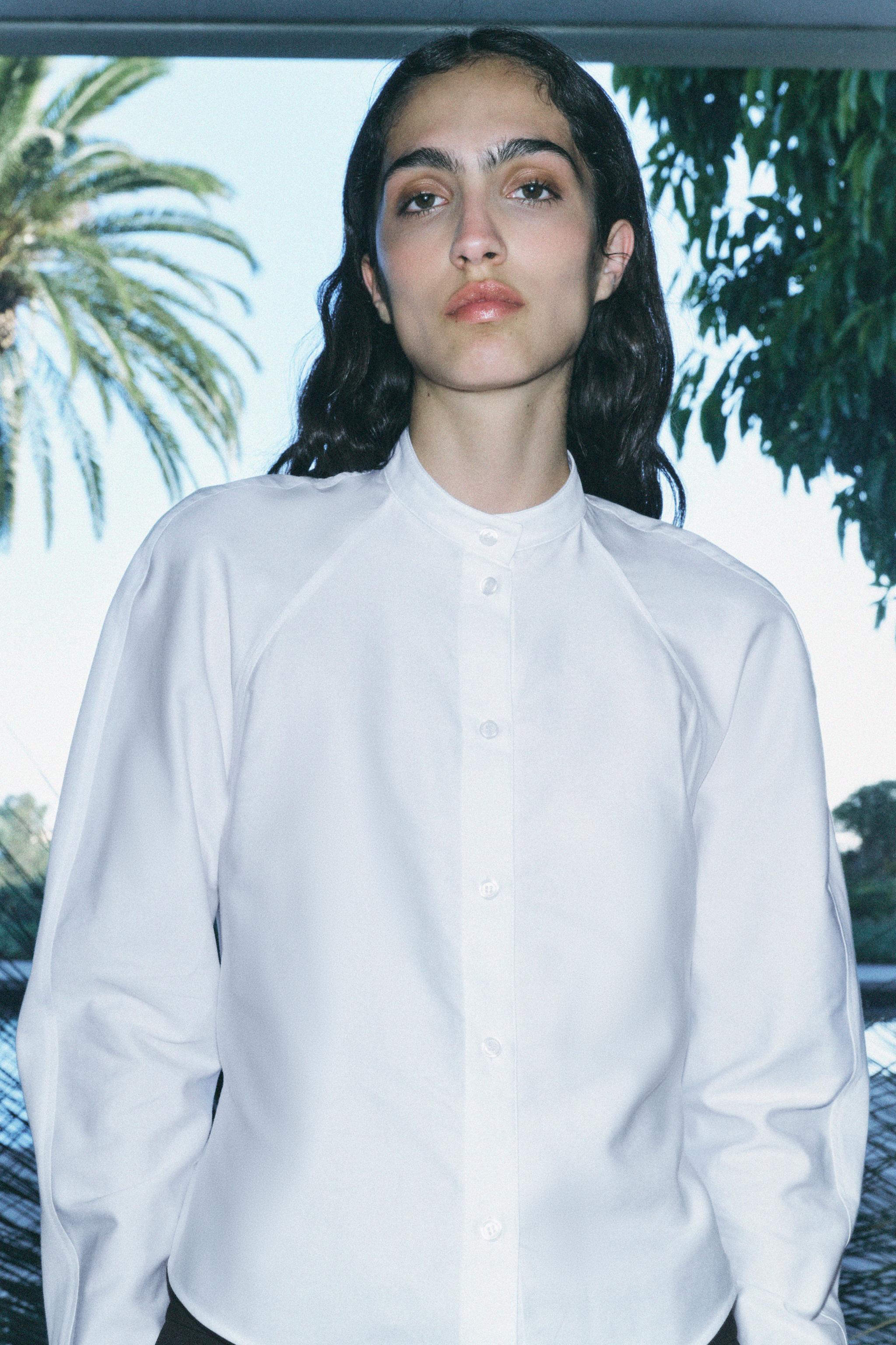 FITTED POPLIN SHIRT ZW COLLECTION Product Image