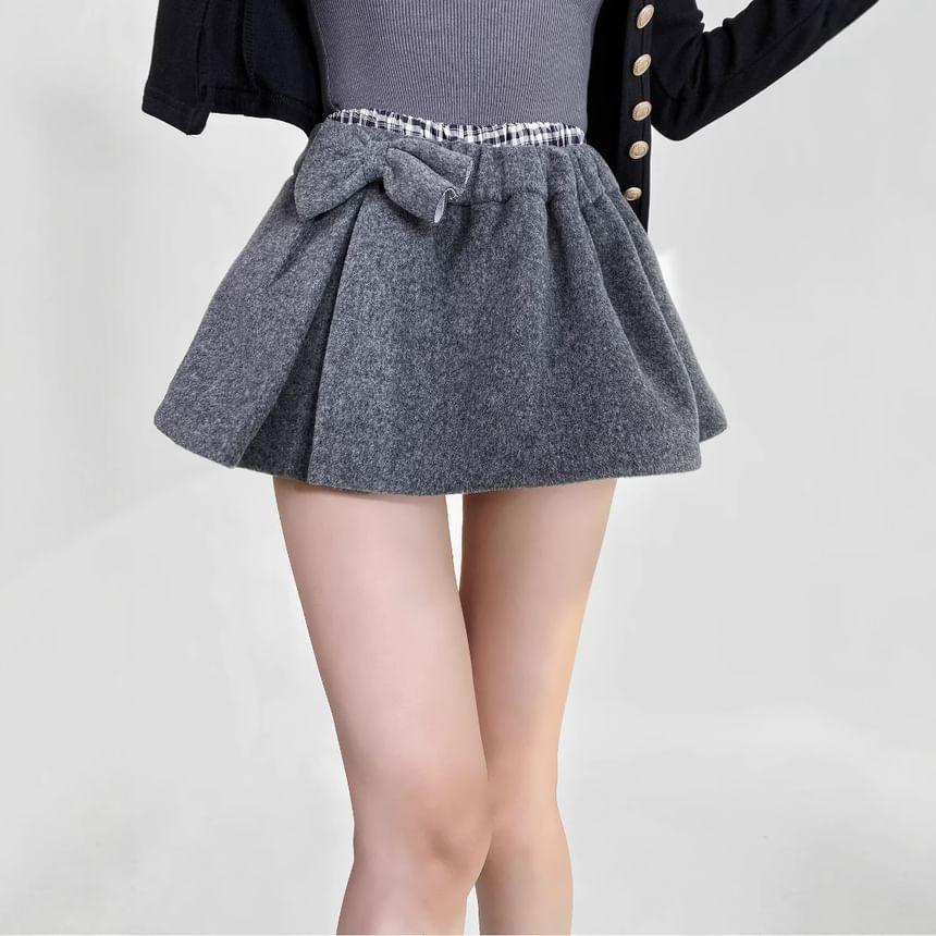 Frill Trim Plaid Shorts Product Image