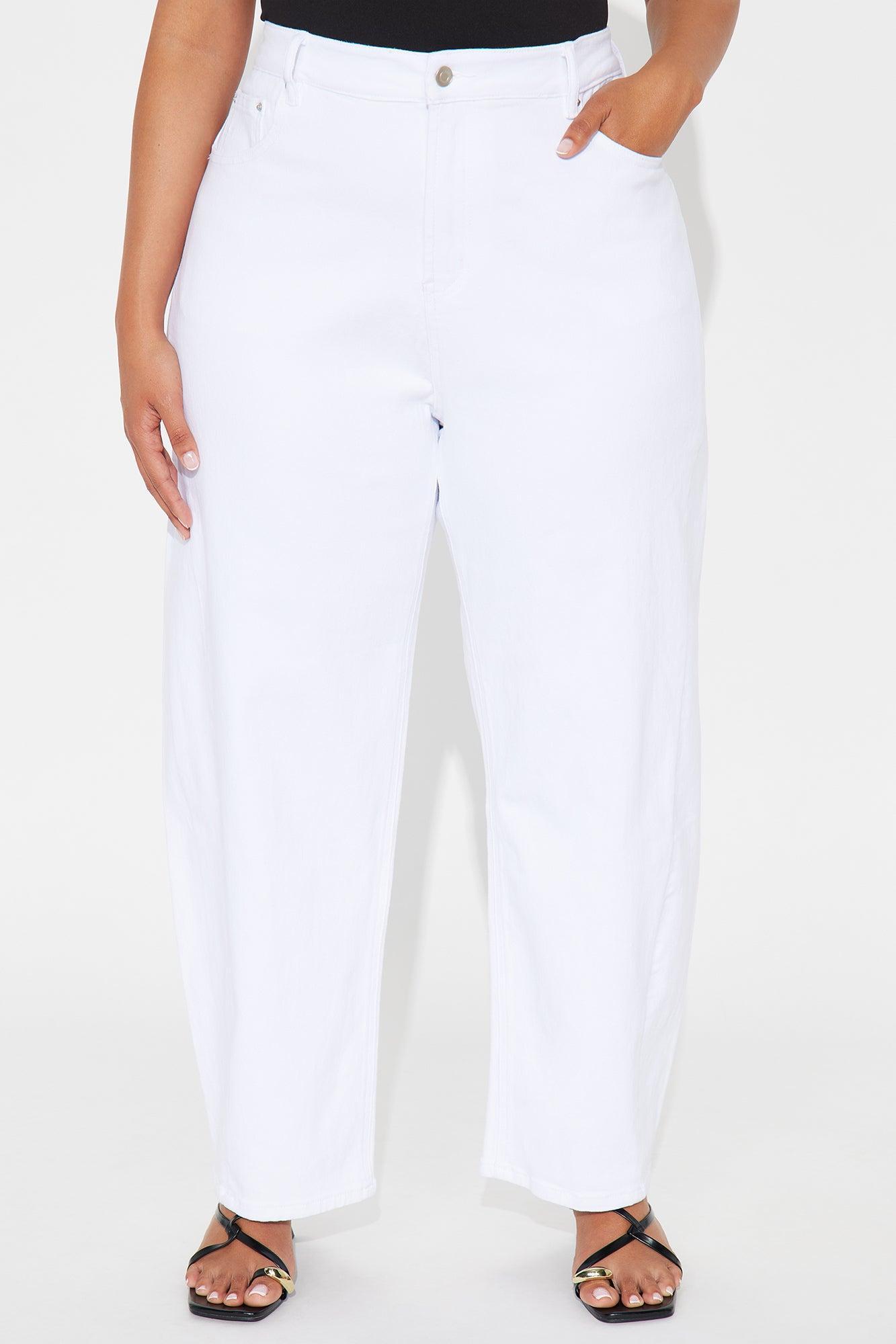 Allegra Barrel Pant - White Female Product Image