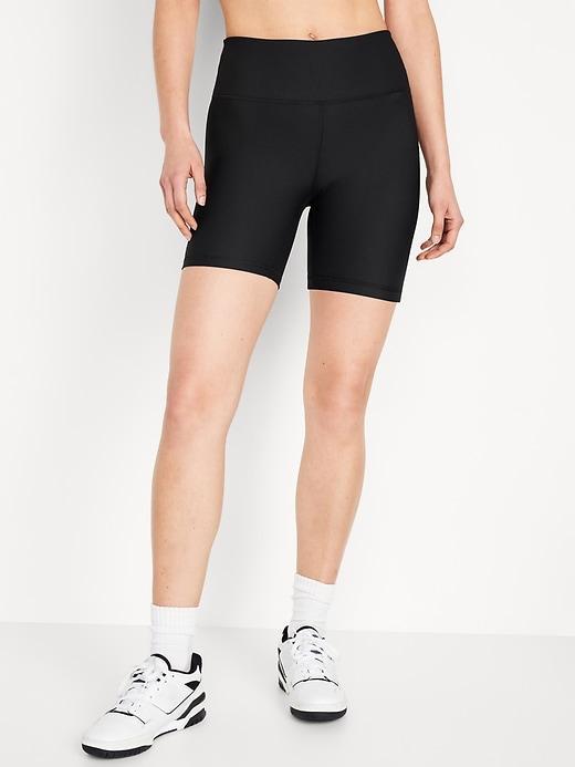 High-Waisted PowerSoft Biker Shorts -- 6-inch inseam Product Image