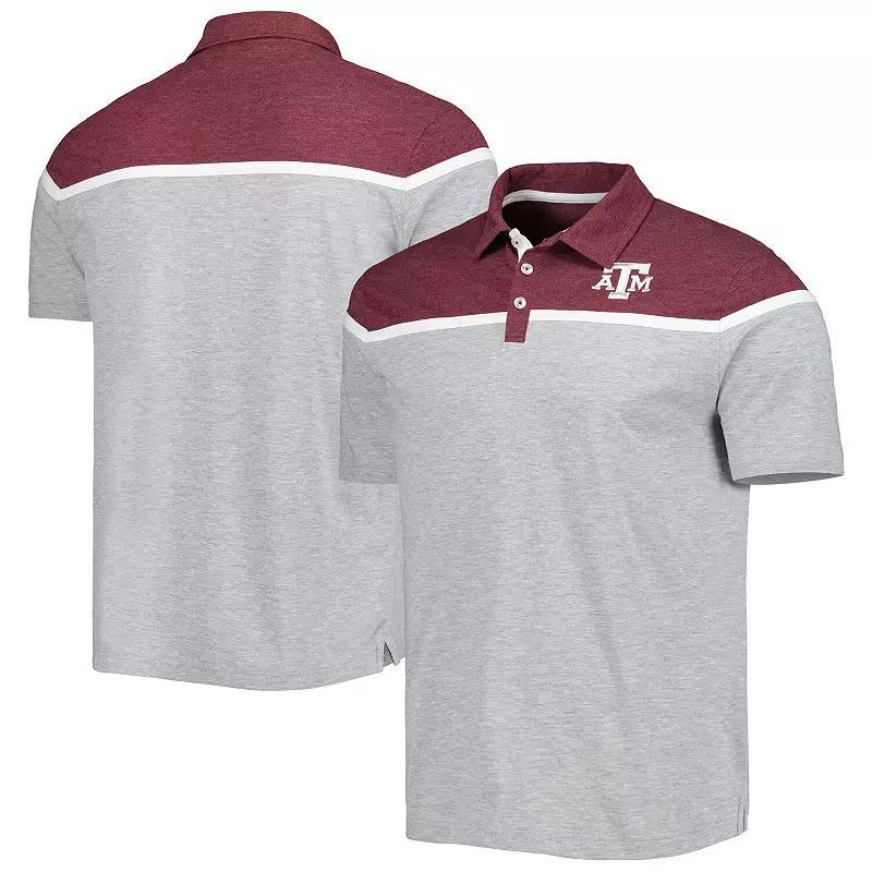 Men's Colosseum Heather Gray Texas A&M Aggies Chamberlain Polo, Size: XL, Grey Product Image