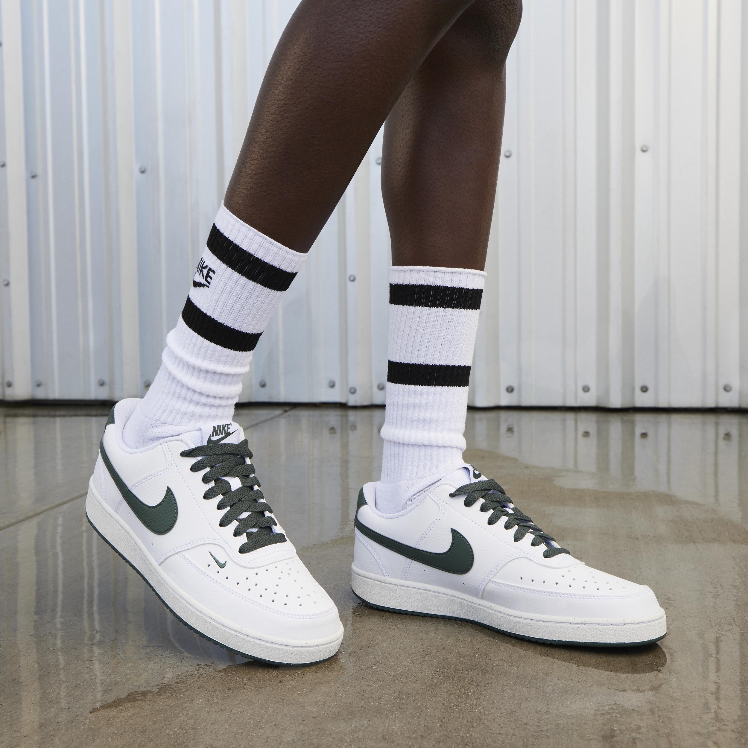 Nike Court Vision Next Nature Women's Low-Top Shoes, Size: 6.5, White Vintage Green Product Image