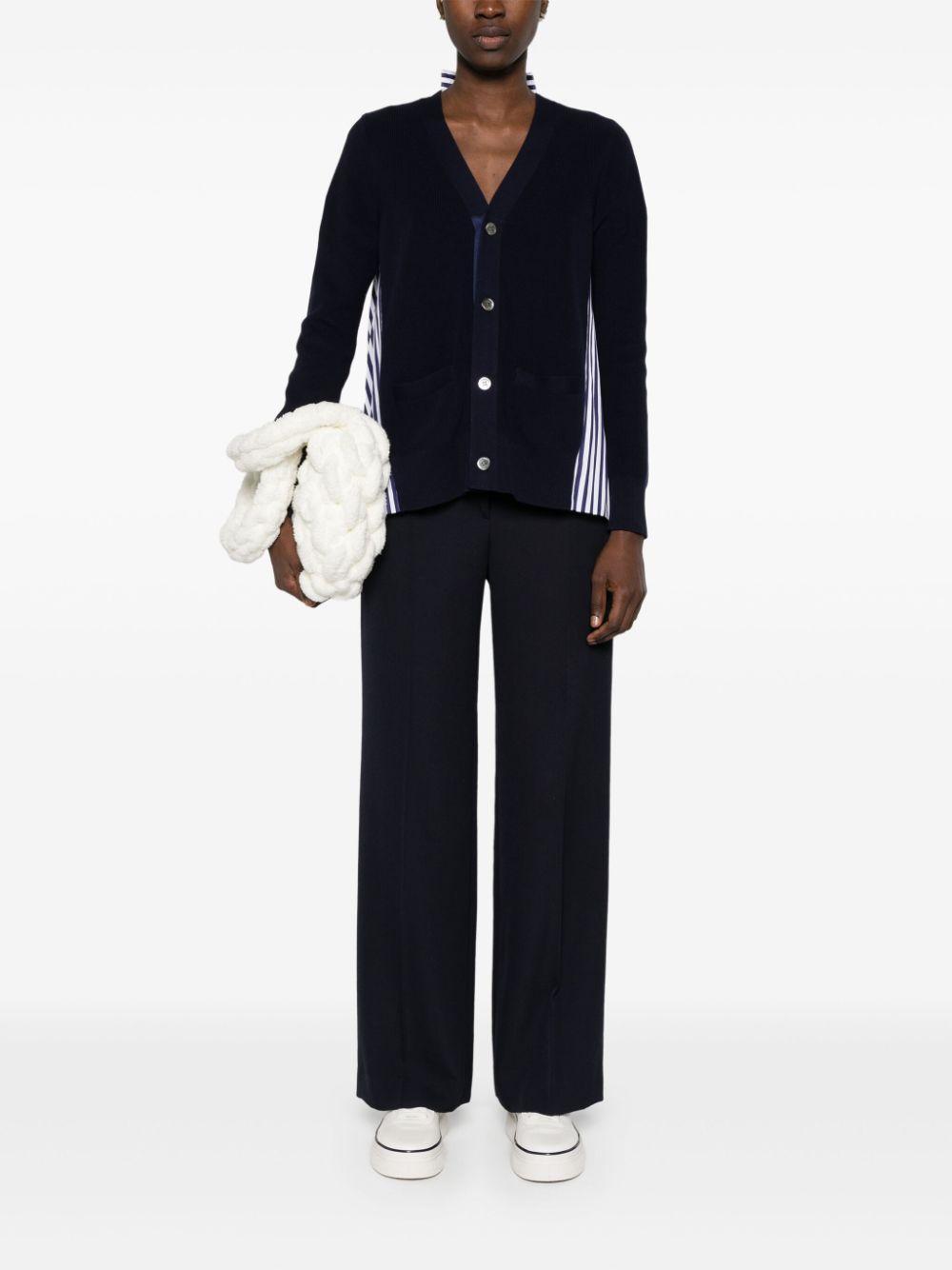 SACAI Cotton Cardigan In Blue Product Image