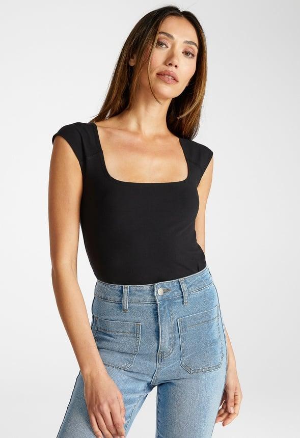 Square Neck Tank Bodysuit Product Image