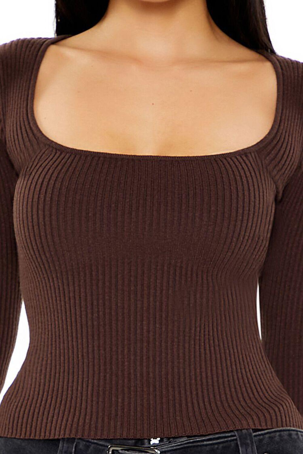 Cropped Rib-Knit Sweater | Forever 21 Product Image