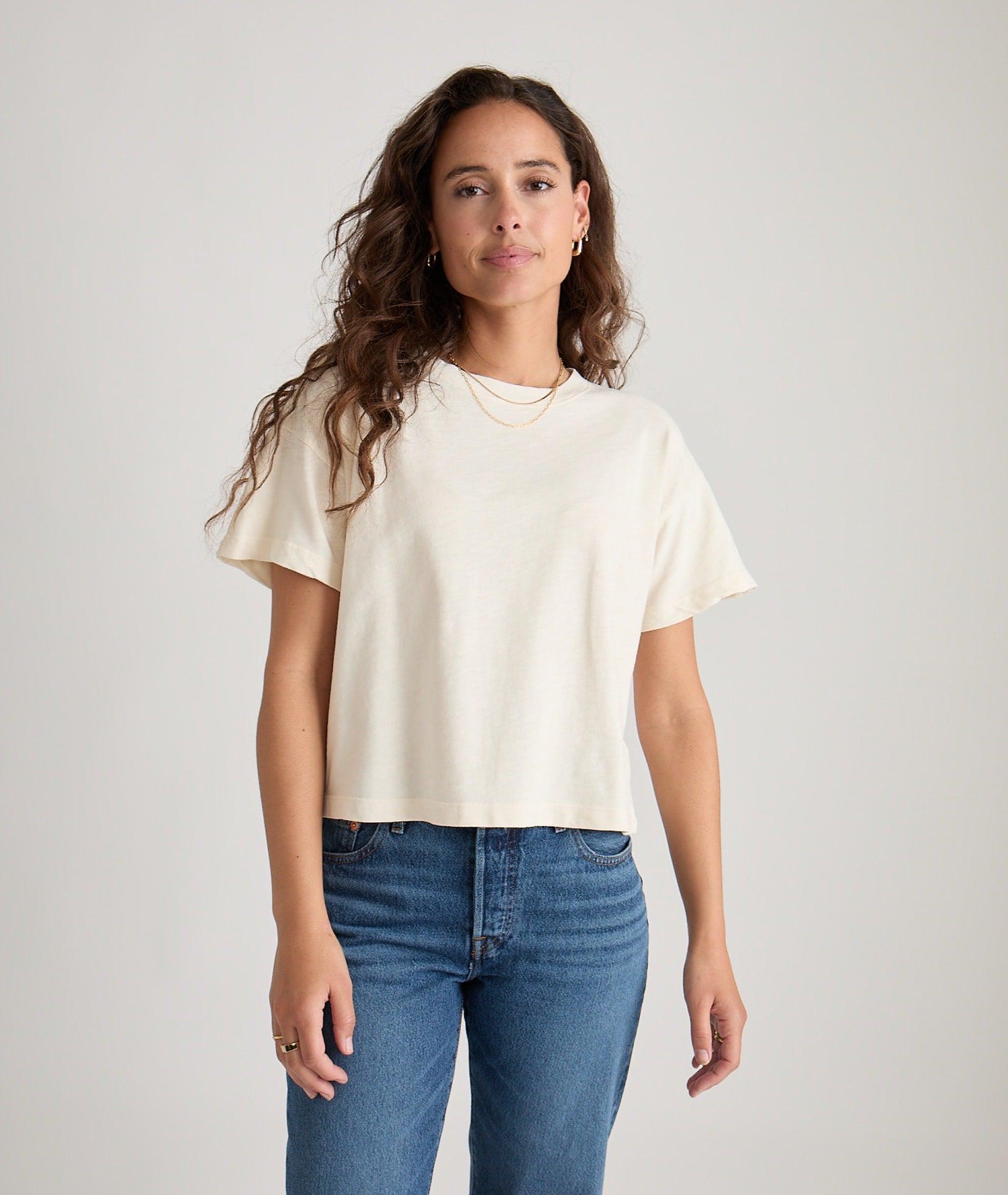 Sadie Vintage Slub Crop Tee Product Image