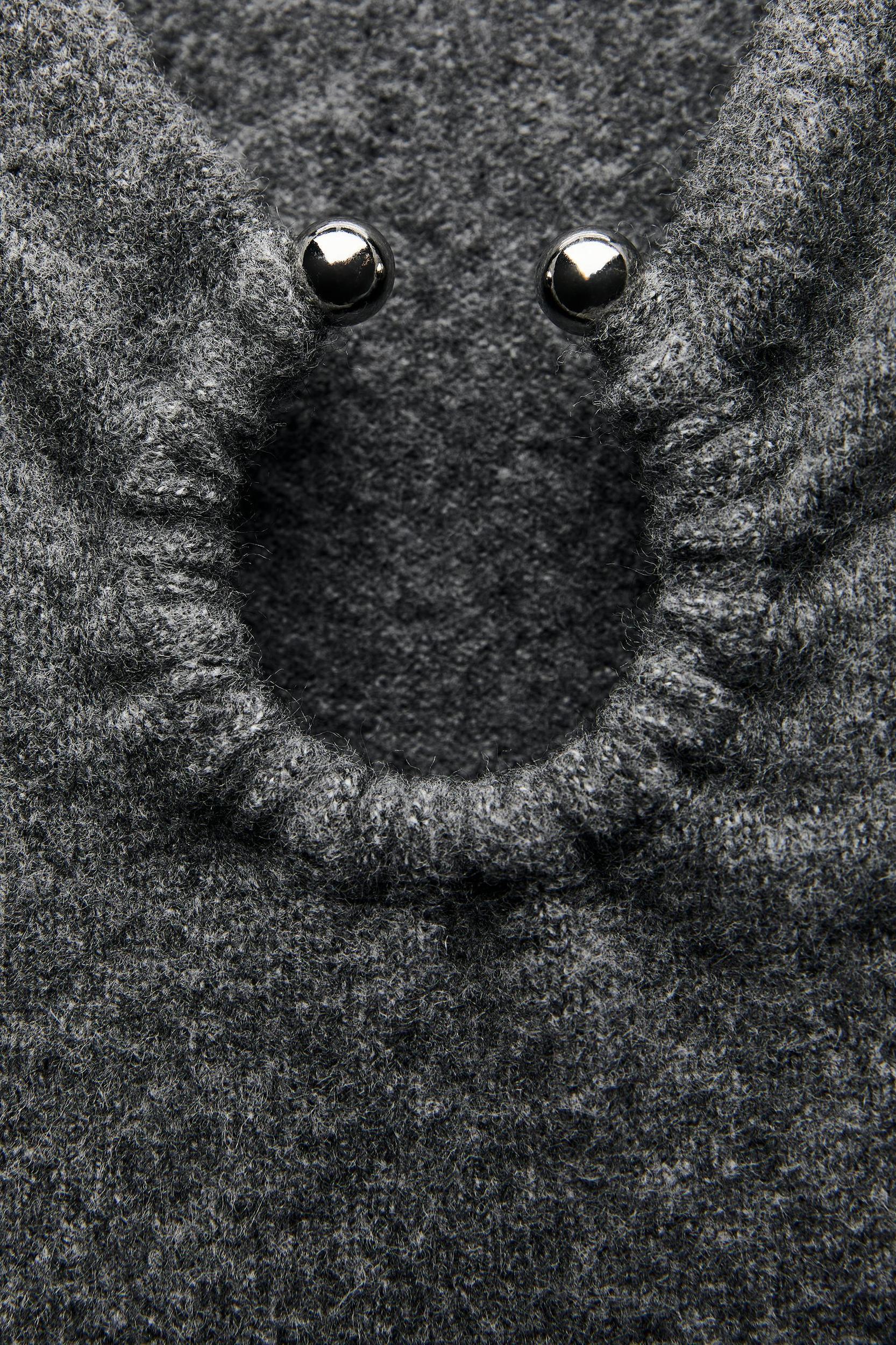 METAL APPLIQUE KNIT DRESS Product Image