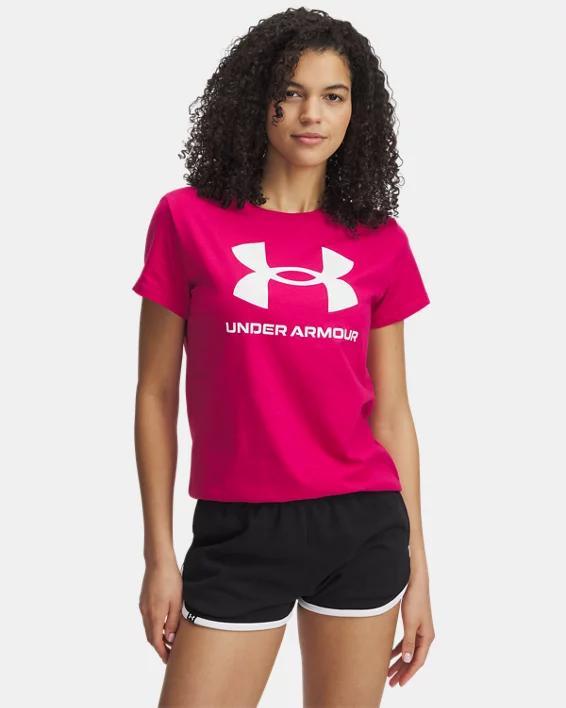 Women's Under Armour Rival Graphic Tee, Size: XXL, Shaded Pink Product Image