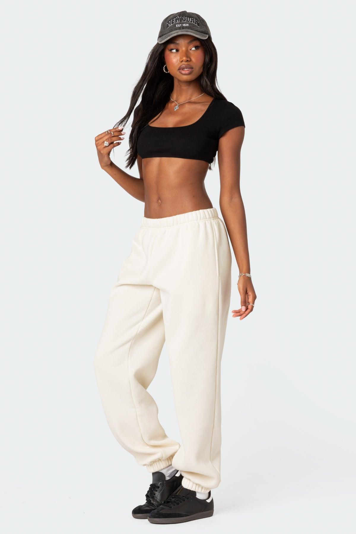 Square Neck Ribbed Crop Top Product Image