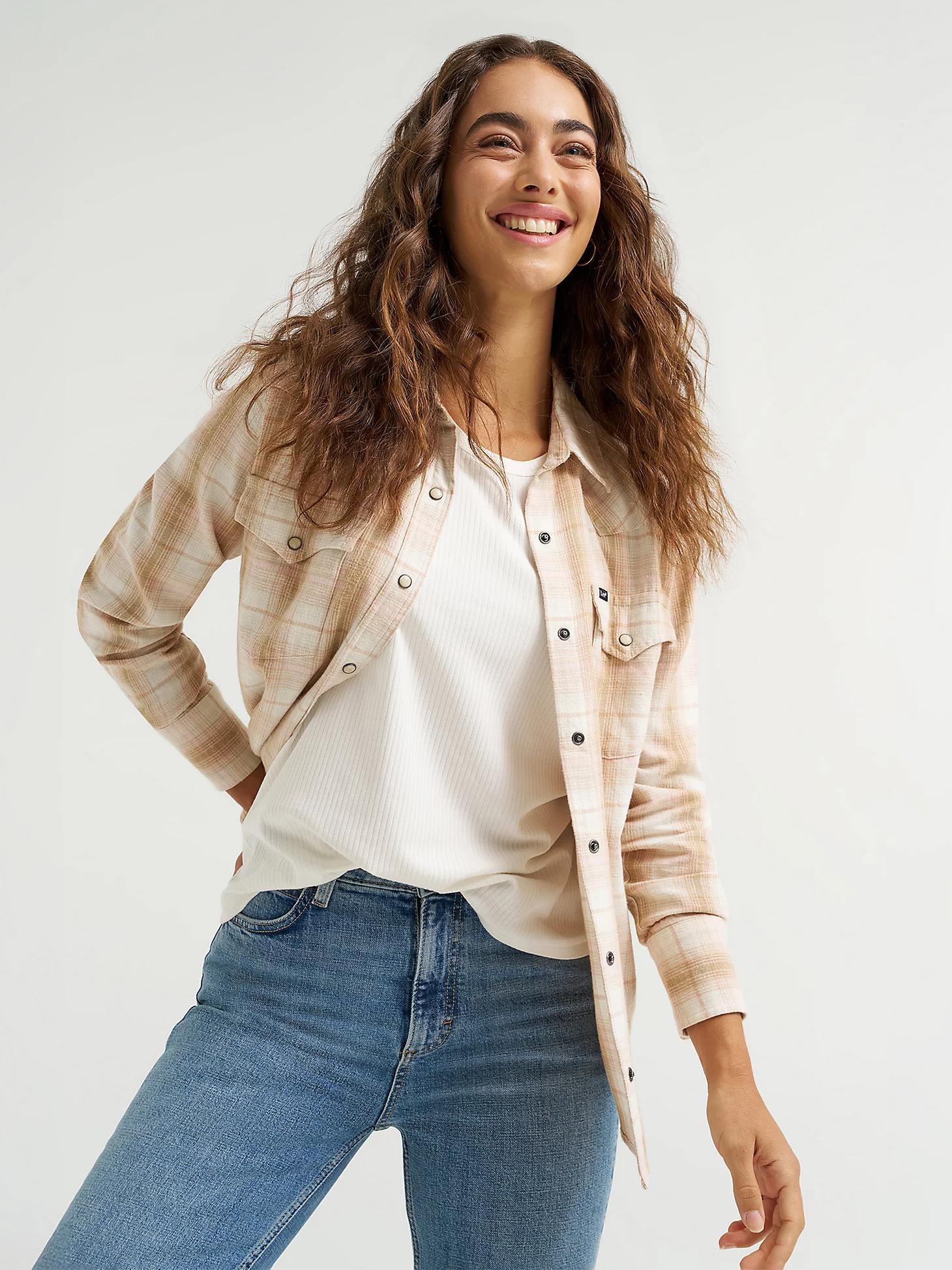 Women's Plaid Western Snap Front Shirt | Women's Tops & Tees | Lee® Product Image