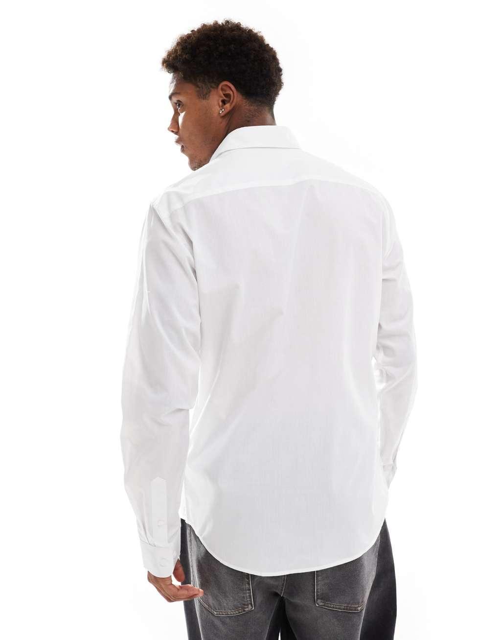 JJ Rebel smart shirt in white  Product Image