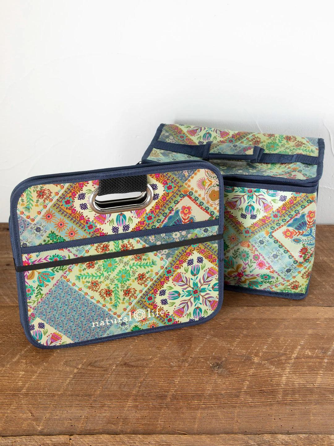 Car Trunk Organizer - Navy Folk Flower Product Image
