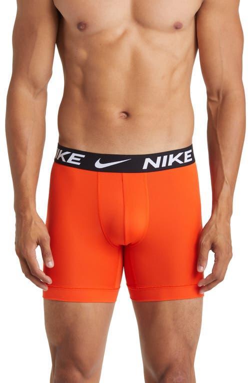 Men's Nike Dri-FIT Essential 3-pack Microfiber Boxer Briefs, Size: XXL, Nike Logo Grey Black Product Image