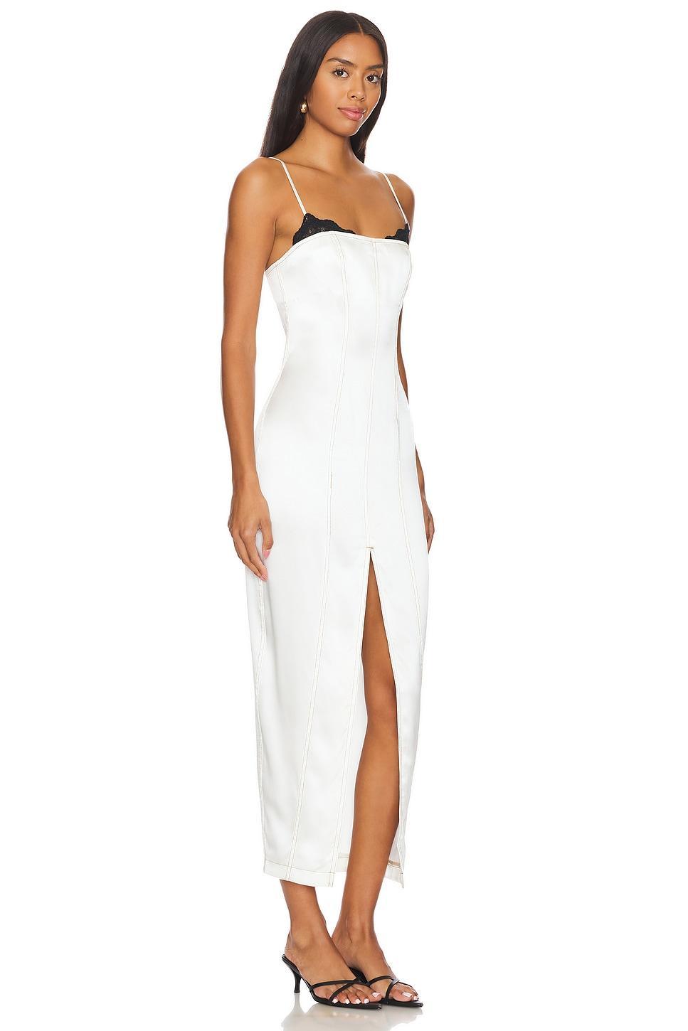 Silk Maxi Dress W/ Lace Cups fleur du mal Product Image