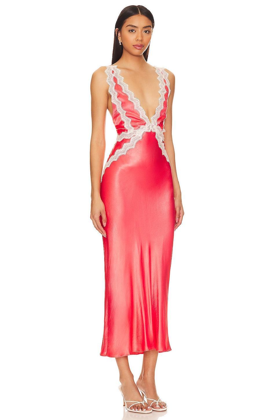 Camille Plunged Cross Back Midi Dress Shona Joy Product Image