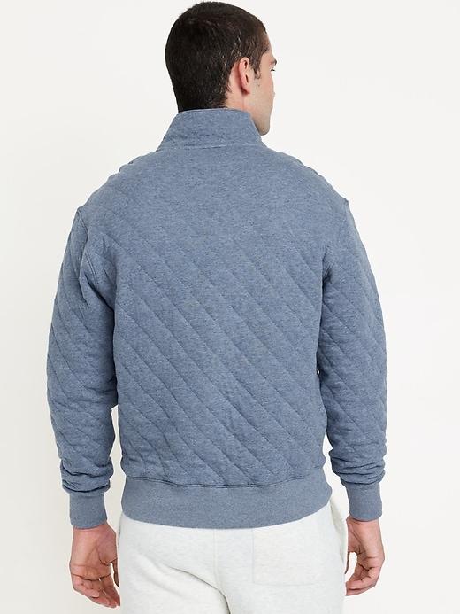Quarter-Snap Quilted Fleece Sweatshirt Product Image