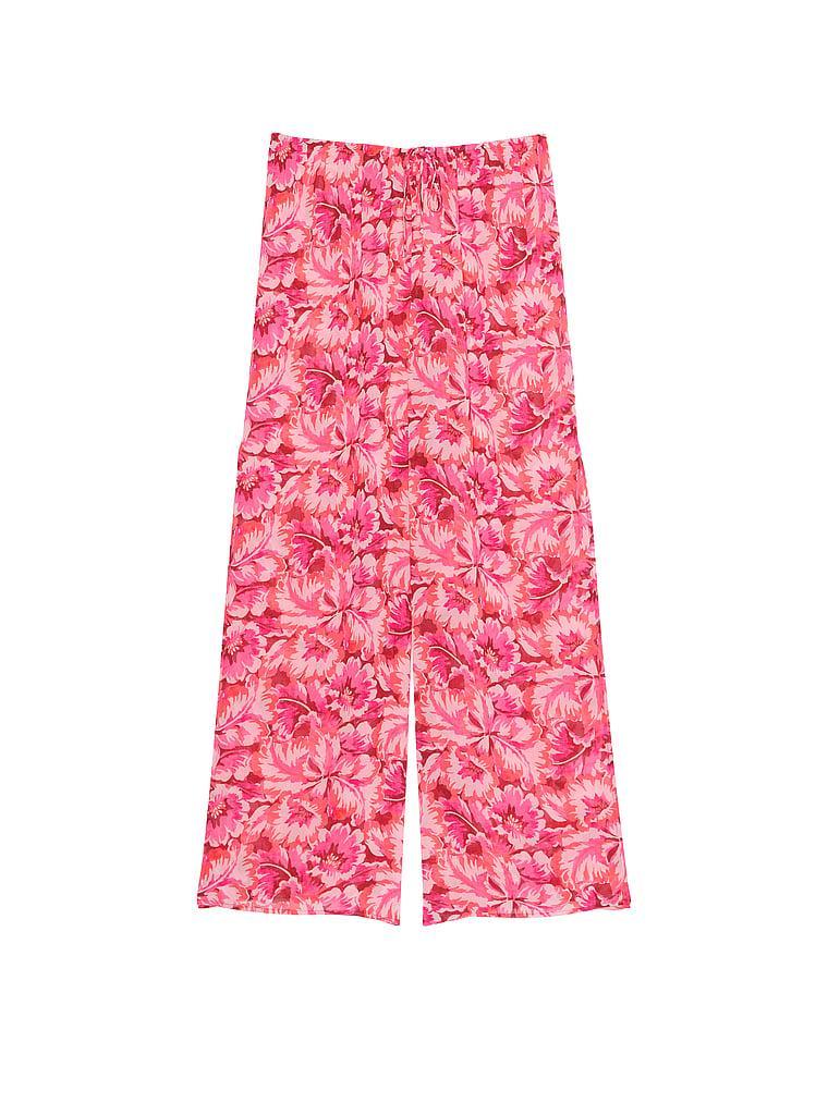 Beachwear Sheer Crinkle Wide-Leg Pants Product Image