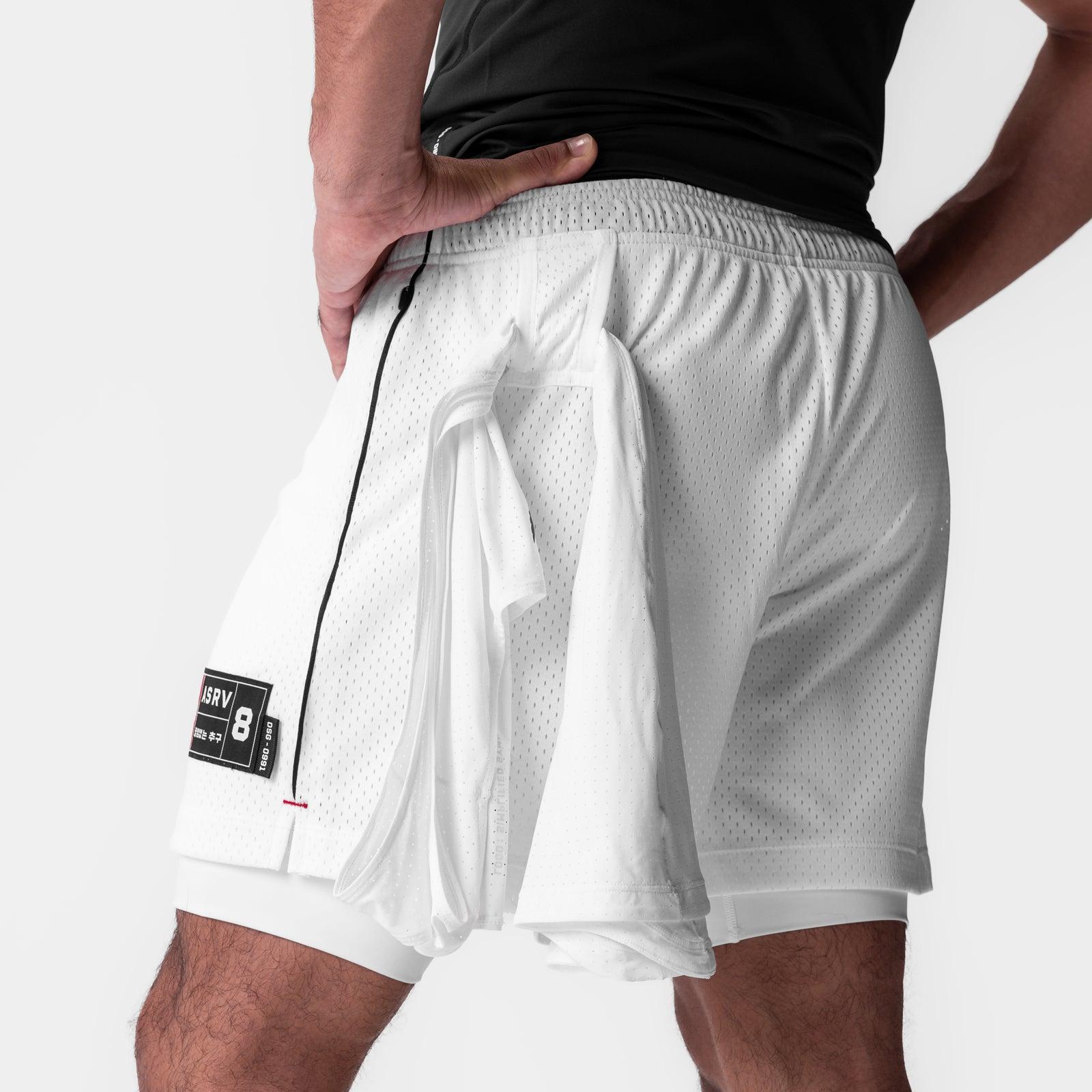 0991. Ion-Mesh 5" Liner Short - White Product Image