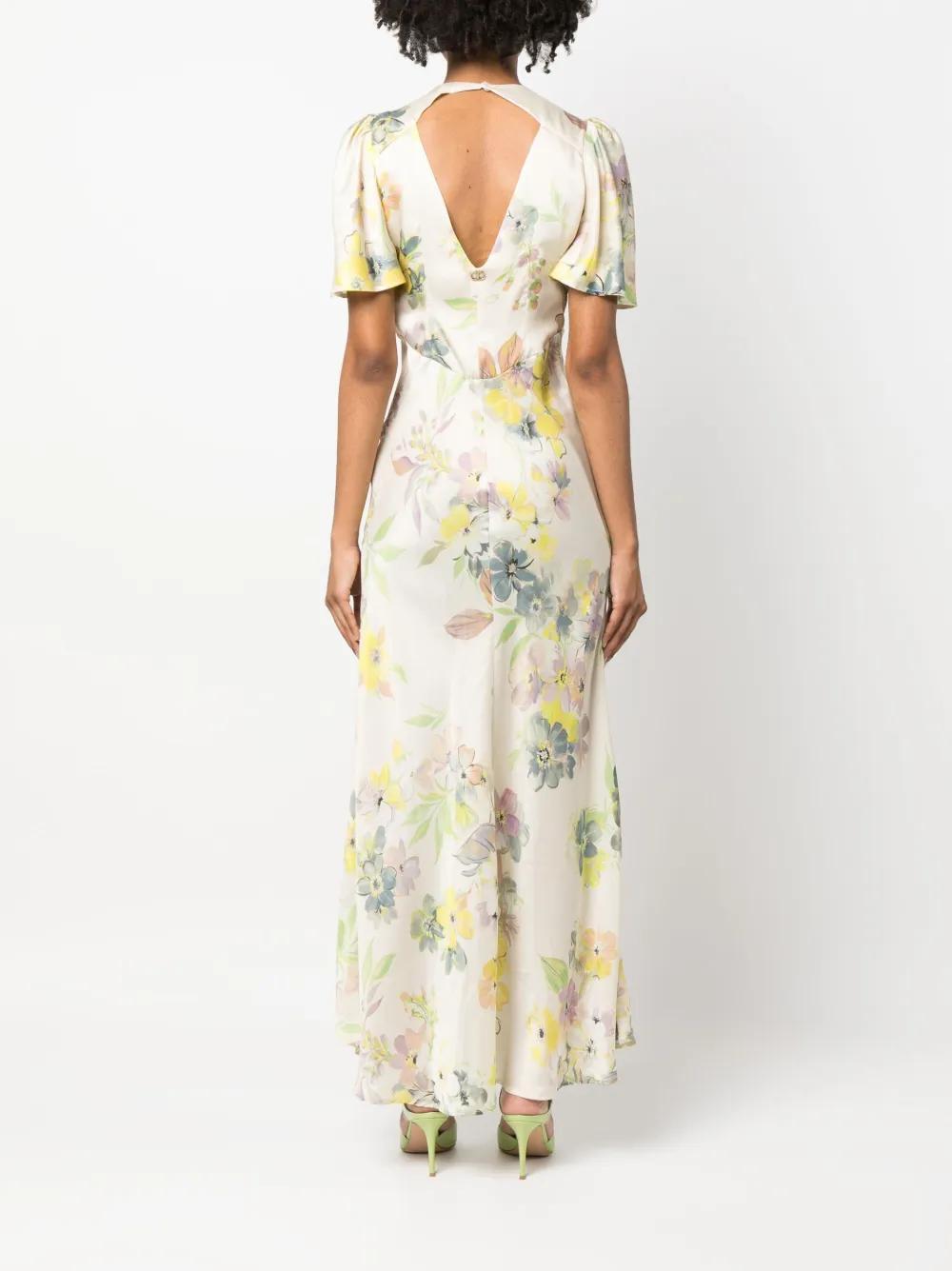floral-print satin maxi dress Product Image