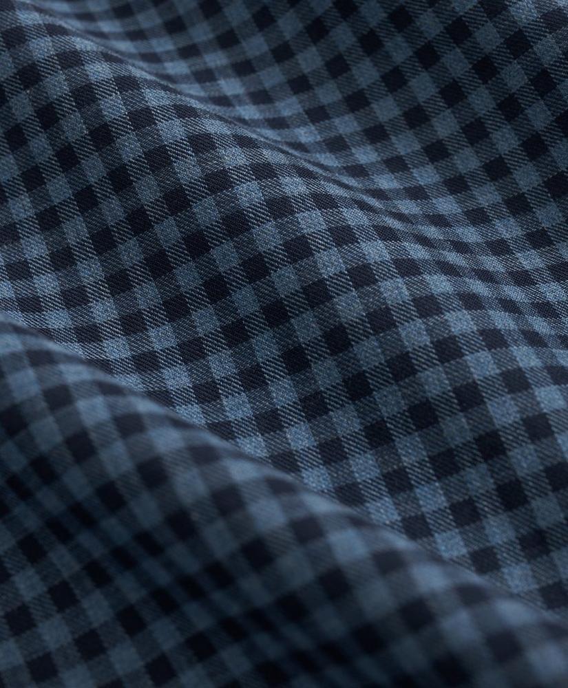 Luxe Cotton Twill Polo Button Down Collar, Gingham Shirt Product Image
