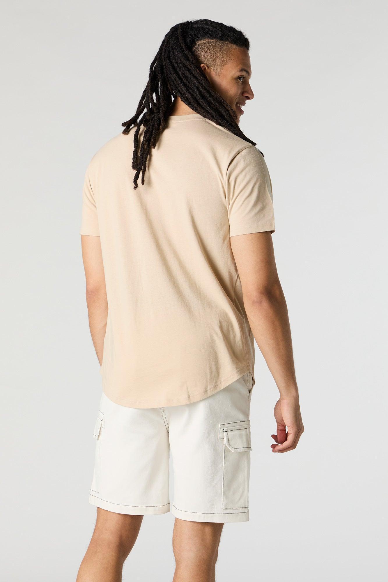 Contrast Stitch Denim Cargo Short Male Product Image