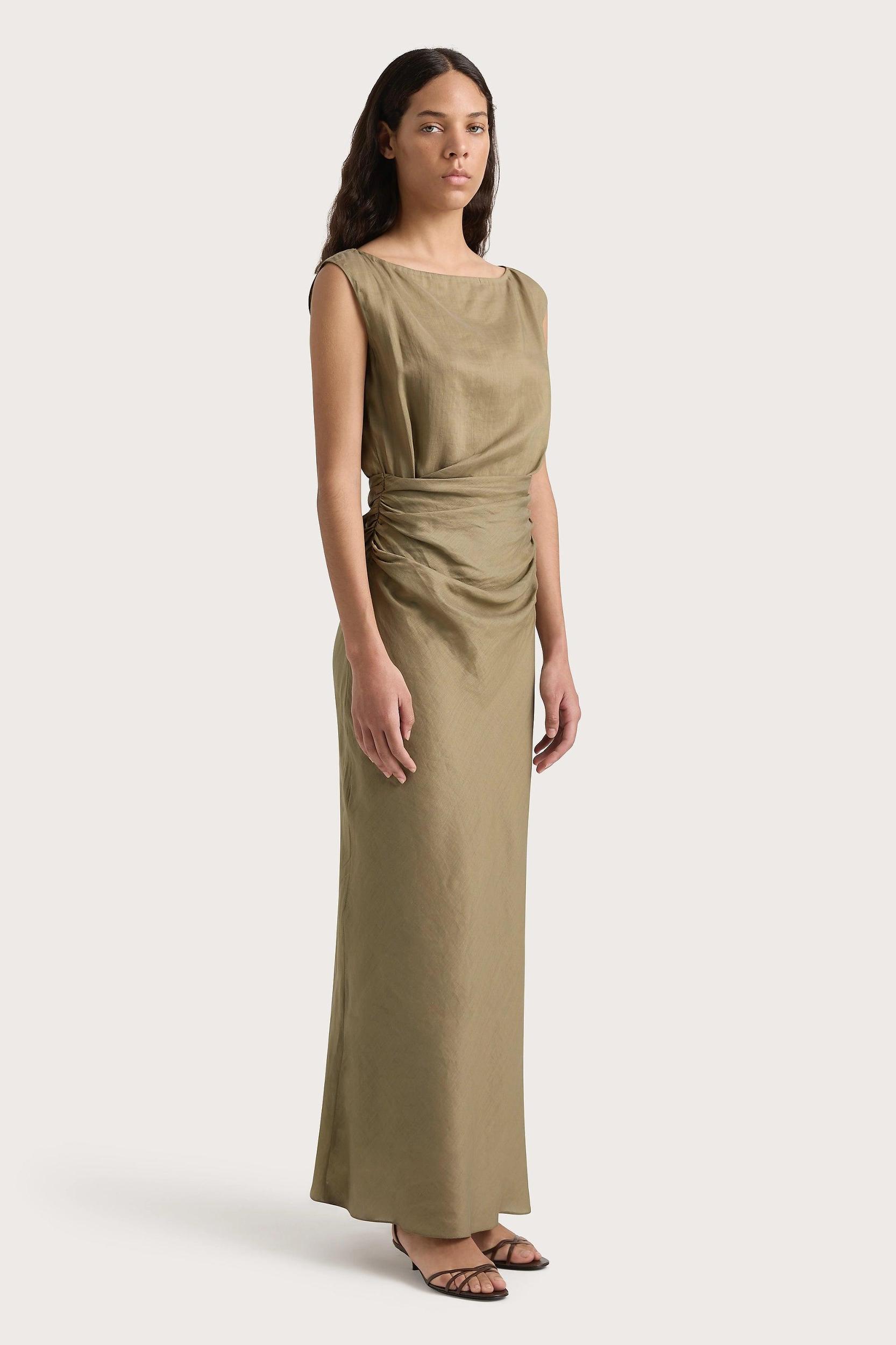 Adelia Maxi Dress Khaki Product Image
