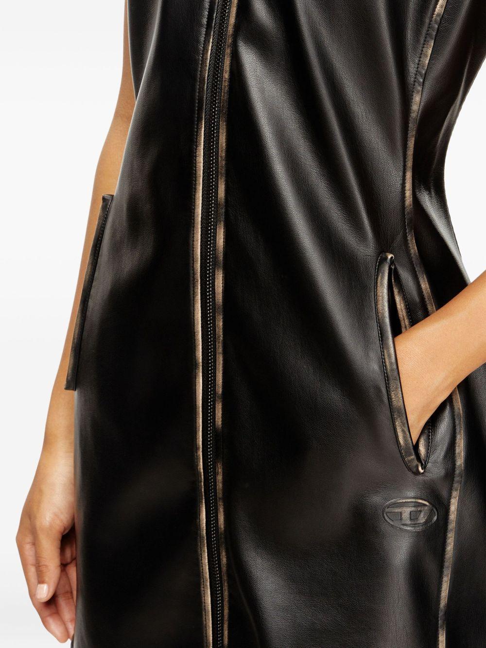zip-front sleeveless mini dress Product Image