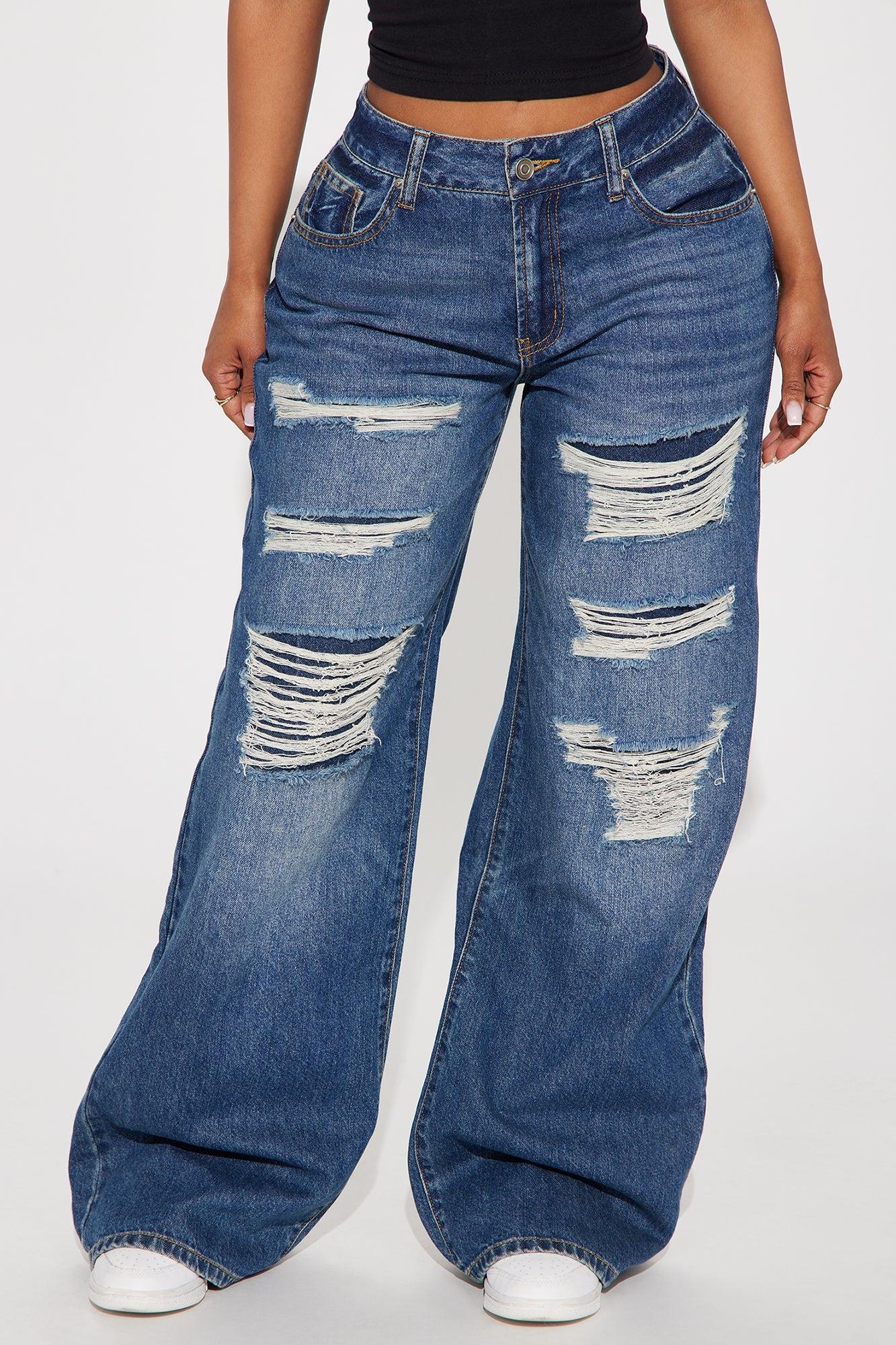 Staying Involved Rip And Repair Jeans - Dark Wash Product Image