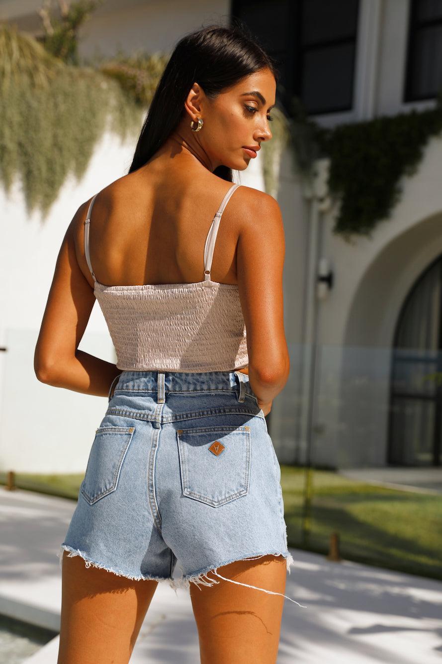 Mia Crop Beige Product Image