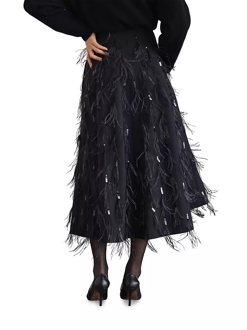 Tropical Luxury Wool Circle Skirt Product Image